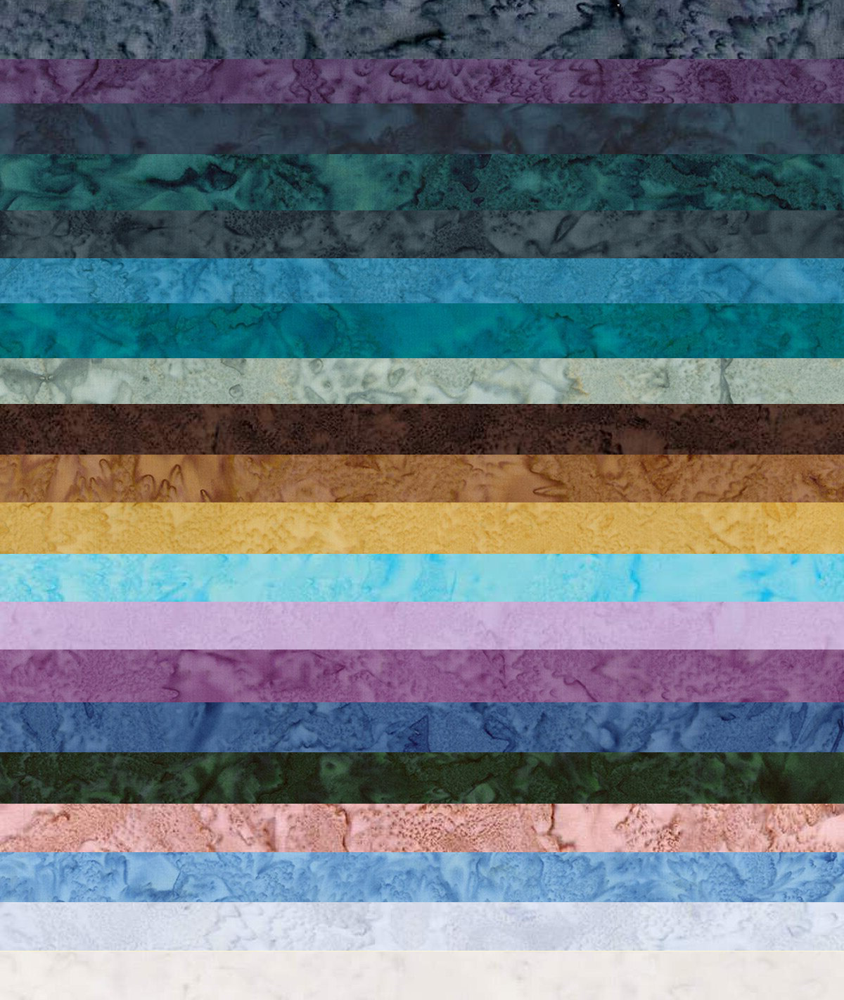 Striped fabric swatch with a variety of colors